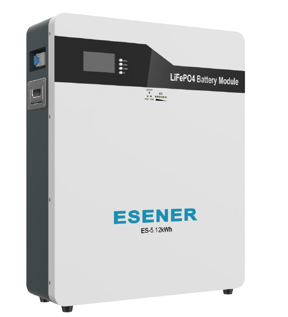 Esener  5.12kwh 51.2V 100Ah Wall Mount Lithium Battery